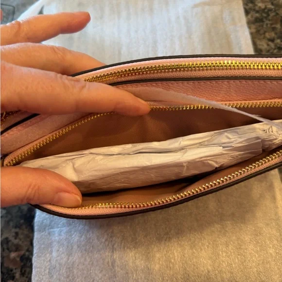 Coach Powder Pink Signature Wristlet - Picture 15 of 16